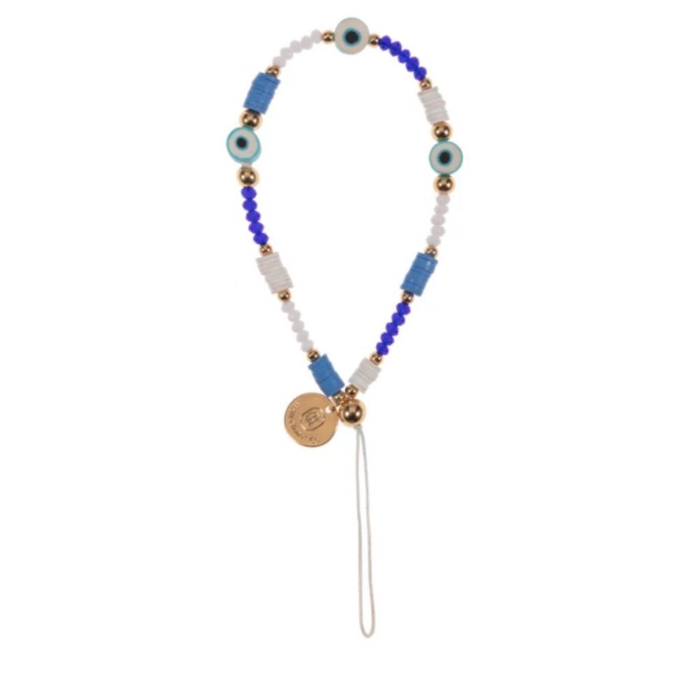True Blue Phone Charm BRAND NEW Wristlet Beaded Phone Accessory - Picture 2 of 2